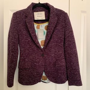 Anthropologie Purple Blazer